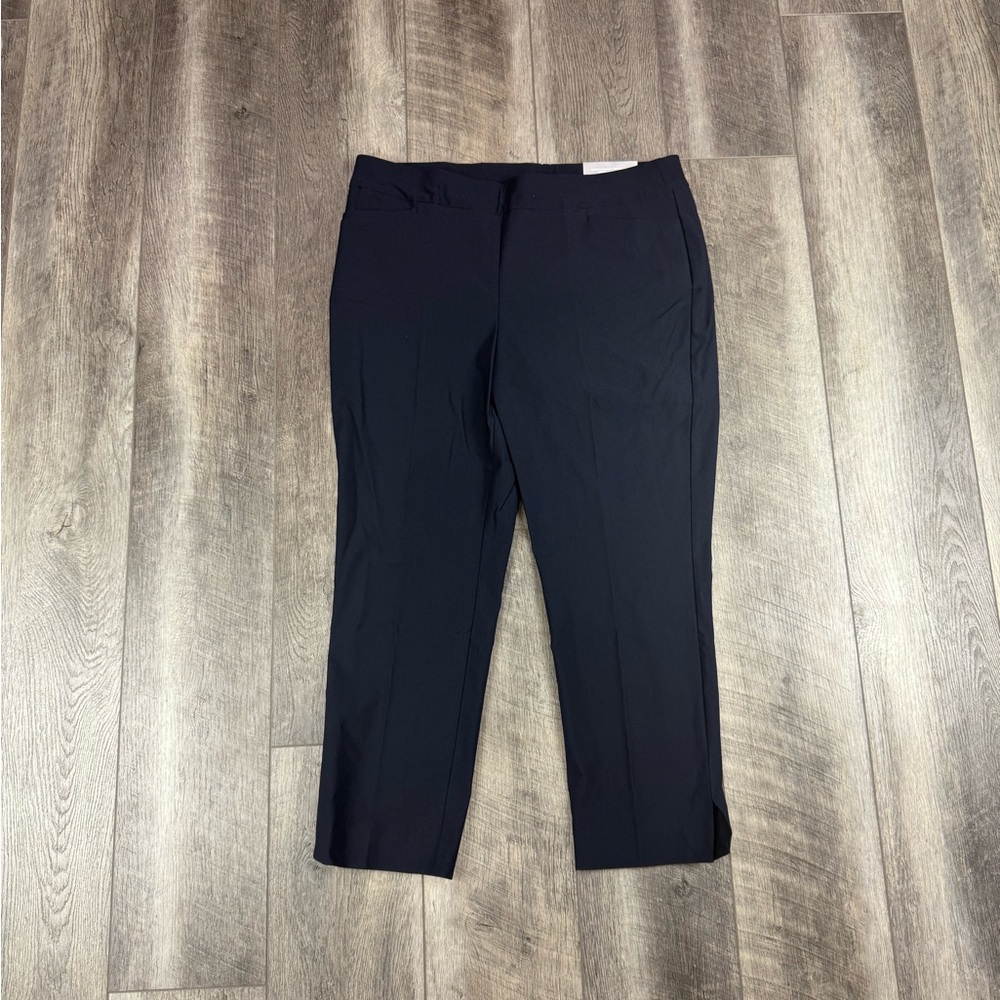 Chico’s Navy Brigitte Slim Leg Slacks